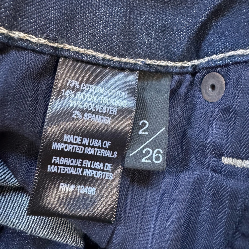 PARKER SMITH Bombshell Horizon High Rise Cropped Jeans Dark Indigo, size 26 NWT - Picture 7 of 16